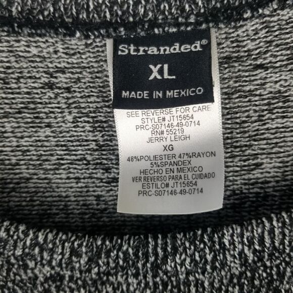 STRANDED " WILD AT HEART" BLACK WHITE KNIT SWEATER. SIZE XL. - Picture 9 of 10